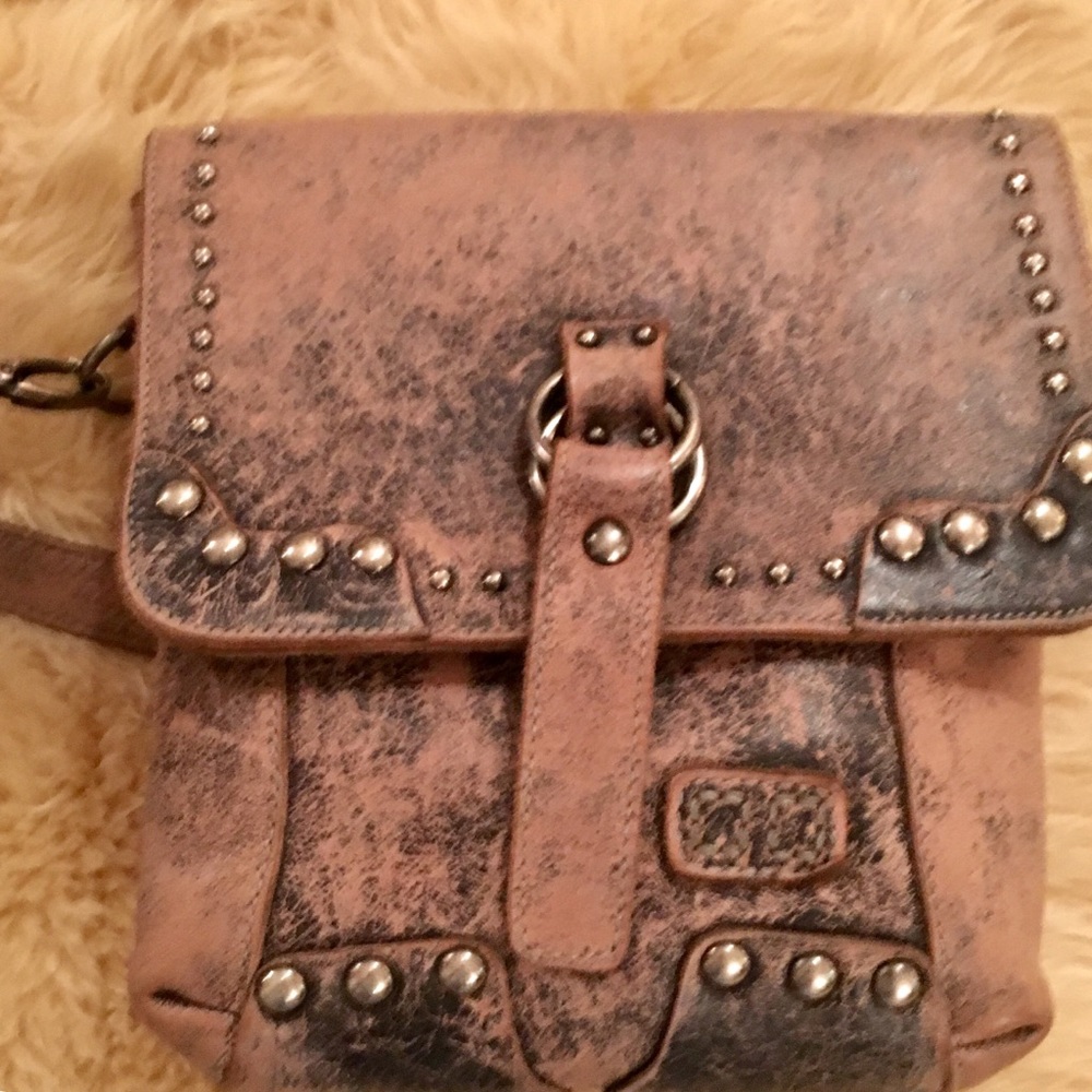 🌞Bedstu grey distressed crossbody purse